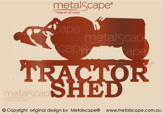 Countryscape - Metalscape - Metal Art - Farm-Tractor Shed Sign - Massey Fergurson