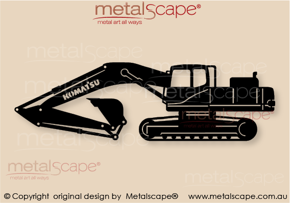 Countryscape - Metalscape - Metal Art - Farm-Komatsu Excavator Plaque