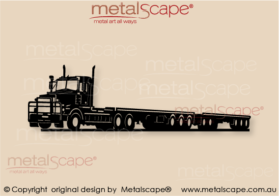 Countryscape - Metalscape - Metal Art - Farm-Truck -Kenworth Flatbed Road Train