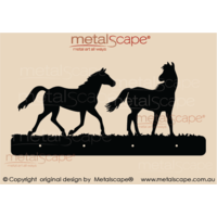 Two Horses - Plaque \ Coat Rack
