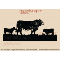 Large Simmental Bull and Calves - Plaque \ Coat Rack