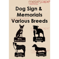 Select Dog Breed - Custom Name \ Memorial plaque on spikes