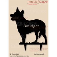 Australian Cattle Dog Silhouette on spikes - Memorial