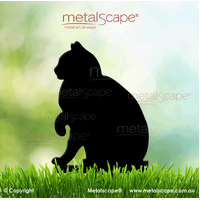 Cat silhouette with paw up 