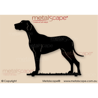Great Dane Head Up on spike - Medium Size