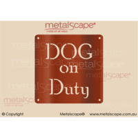 Dog on Duty Plaque
