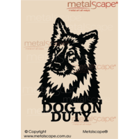 Dog on Duty German Shepherd Head