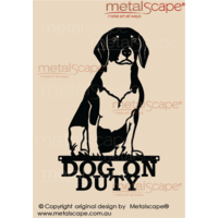 Dog on Duty Beagle Sitting