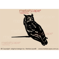 Horned Owl on tree mount spike - Large