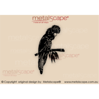 Black Cockatoo Sitting Wall Mount - Medium