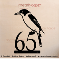 House number Sign with Butcherbird