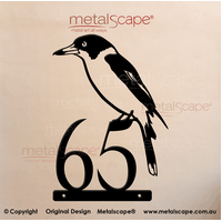 Customised House number with Butcherbird
