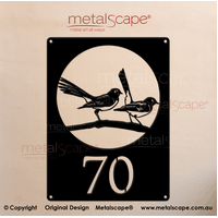 House Number Plaque - Wagtails