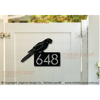 House Number Plaque with King Parrot