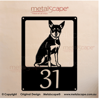 House Number sign - Kelpie Dog