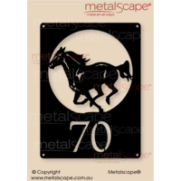 House Number Plaque - Galloping Horse