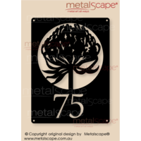 House Number Plaque - Waratah Flower