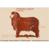 Merino Ewe A on Grass and spikes - Large Size