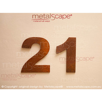 Solid Corten Numbers - 250mm high