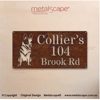 Property \ House Sign - Cattle Dog Image - Classic Cut Style