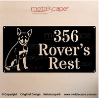 Property \ House Sign - Kelpie Dog Image - Classic Cut Style