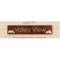 Extra Large Farm Sign - Classic Cut style with Tractor and Angus Cow and Calf