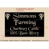 Medium Property Sign - Classic Cut  Up to 4 Lines