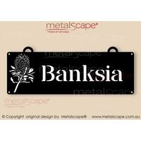 Small Property House Sign - Banksia Native Flower Classic Cut 