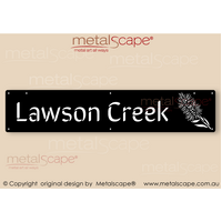 Large Property Sign -  Bottlebrush Callistemon Native Flower Classic Cut