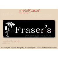 Small House Property Sign -  Flannel Flowers Native Flowers Classic Cut