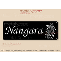 Small House Property Sign -  Wattle Native Flowers Classic Cut