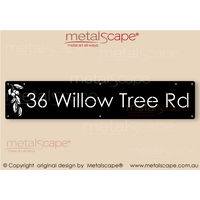 Large Property Sign -  Gum Leaves and Gum Nuts Native Flowers Classic Cut