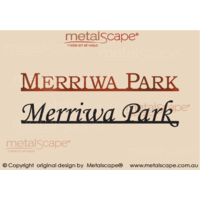 Property Sign - Solid Writing on Line (no frame)
