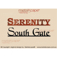 Property Sign - Solid Writing on Line (no frame)