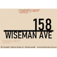 Address Sign: - Solid Writing on Line (no frame)