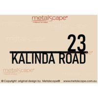 Address Sign: - Solid Writing on Line (no frame)