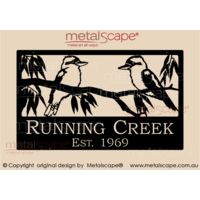 Large Property Sign - 2 Kookaburra on Branch