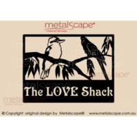 Medium Property Sign  - Kookaburra and Rosella on Branch