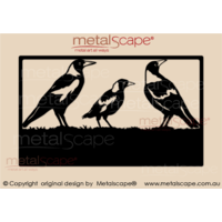 Large Property Sign - 3 Magpies