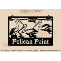 Large Property Sign - Pelican Water Scene