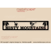 Property sign- Wren and Gum Leaves - Rectangle Frame