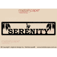 Property sign- Wren and Gum Leaves - Rectangle Frame