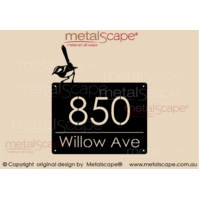 Extra Small House Sign - Classic Cut with Wren
