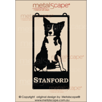 Medium Portrait Property Sign - Working Collie Dog Sitting