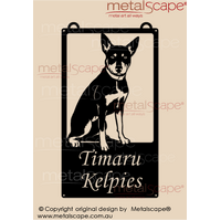 Medium Portrait Property Sign - Working Kelpie Dog Sitting