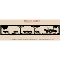 Panoramic Cattle Drive Scene