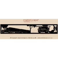 Panoramic - Kenworth Triple Road Train and Case Header Scene  