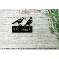 Small Property Sign Plaque - 2 Magpies
