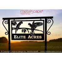 Large Property Sign - 2 Black Cockatoos