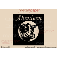 Property Sign -Angus Bull Head  - Square